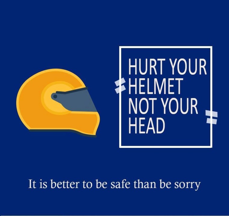 Wear a helmet — your head is not as hard as the road